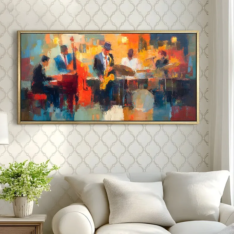 Vibrant Blocks Canvas Wall Painting With Frame media 4