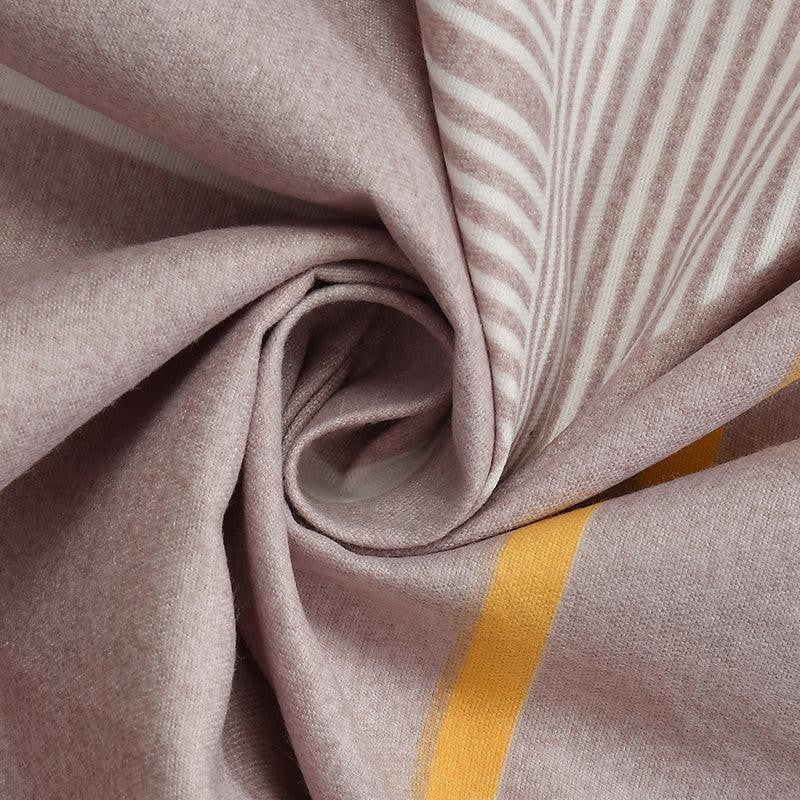 Huxley Abstract Microfiber Bedsheet (Light Brown) - 130 GSM media 4