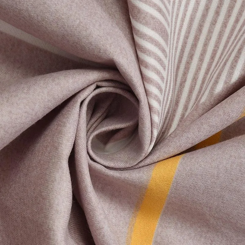 Huxley Abstract Microfiber Bedsheet (Light Brown) - 130 GSM media 4