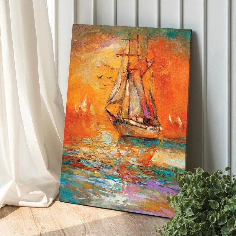 Vibrant Sails Canvas Wall Painting media 3
