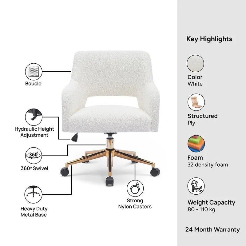 Sitessa Metal Office Chair - White media 9