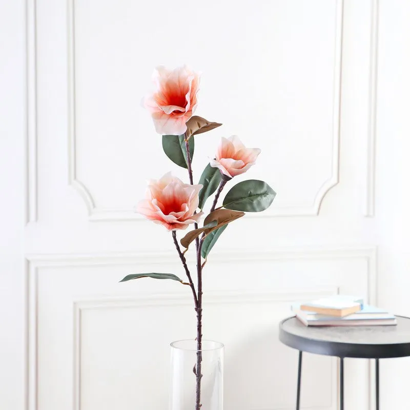 Floreva Magnolia Silicone Artificial Flower - Peach media 3
