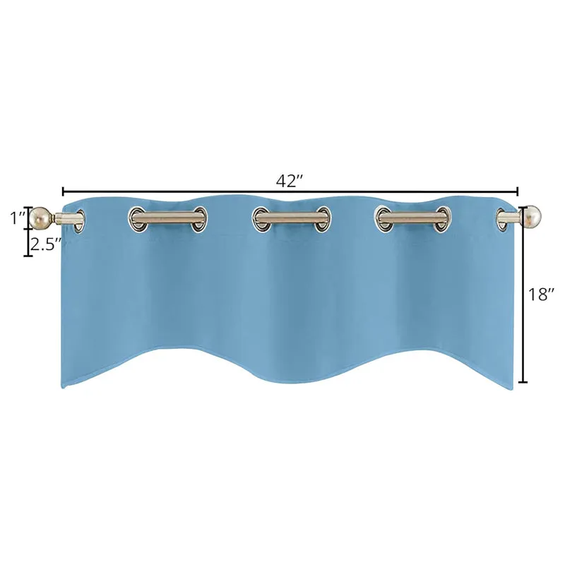 Vienna Pleated Curtain Valance (Sky Blue) - Set Of Two media 8