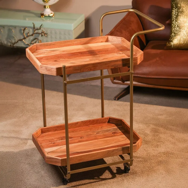 Rustic Trim (Wood,Iron) Cheese Platter - Three Piece Set media 3