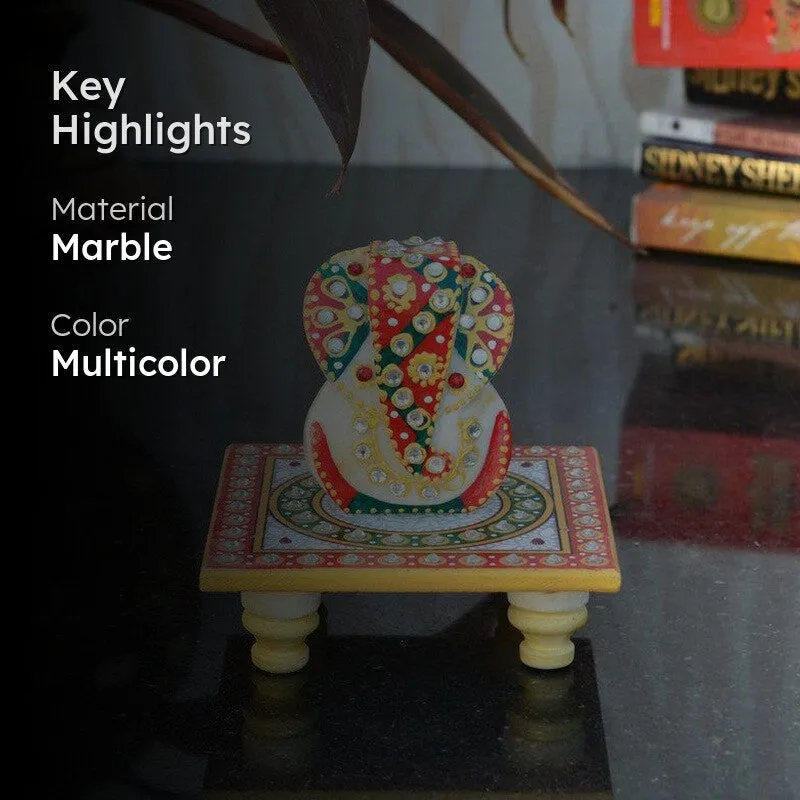 Vaira Ganesha On Marble Chowki media 2