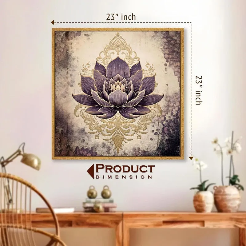 Pastel Lotus Wall Art With Frame media 8