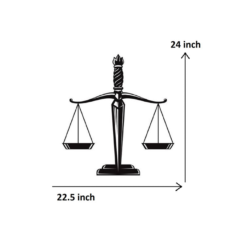 Sword Scales Of Justice Black Iron Wall Accent media 5