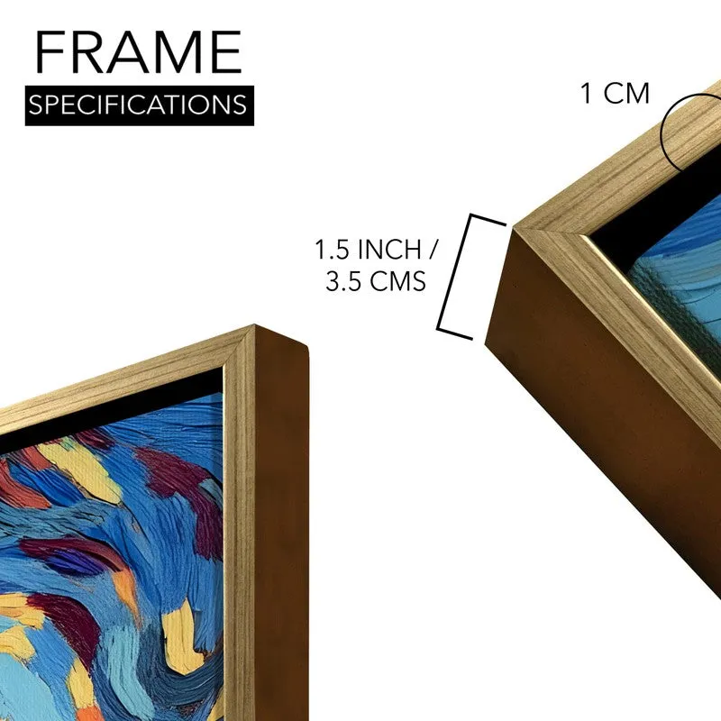 Sunfire Landscape Canvas Wall Painting With Frame media 8