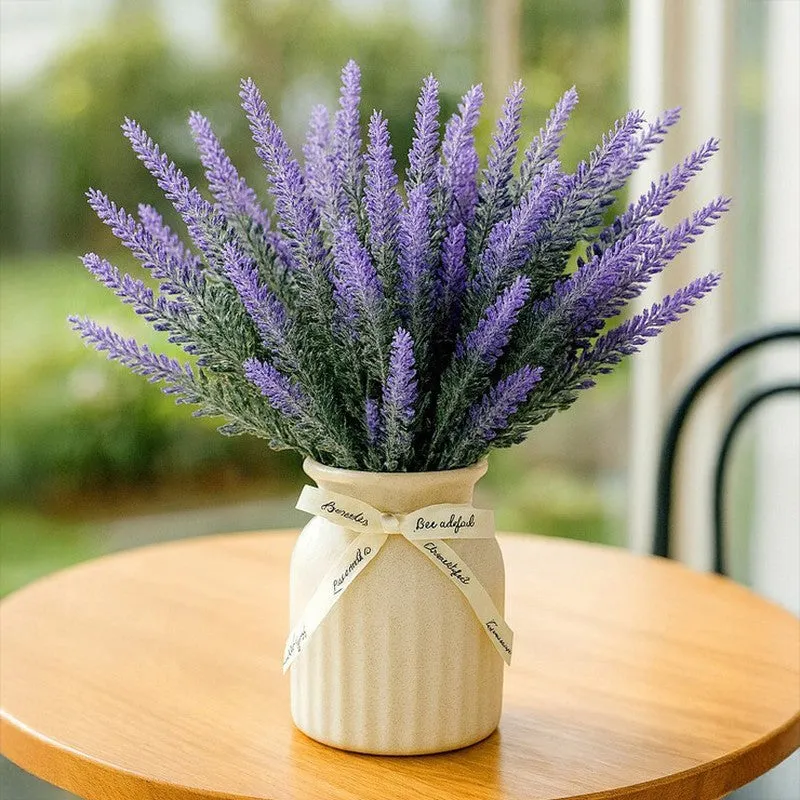 Faux Lavender Plastic Floral Sticks media 1