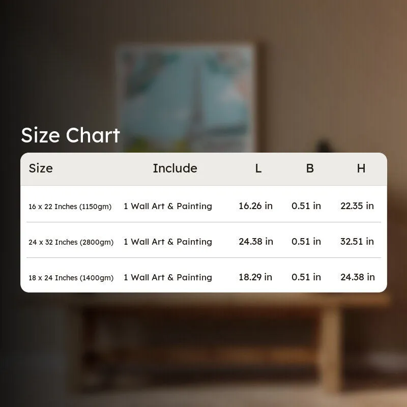 Vintage Paris Framed Canvas Archival Canvas Wall Painting - Natural Brown Frame media 9