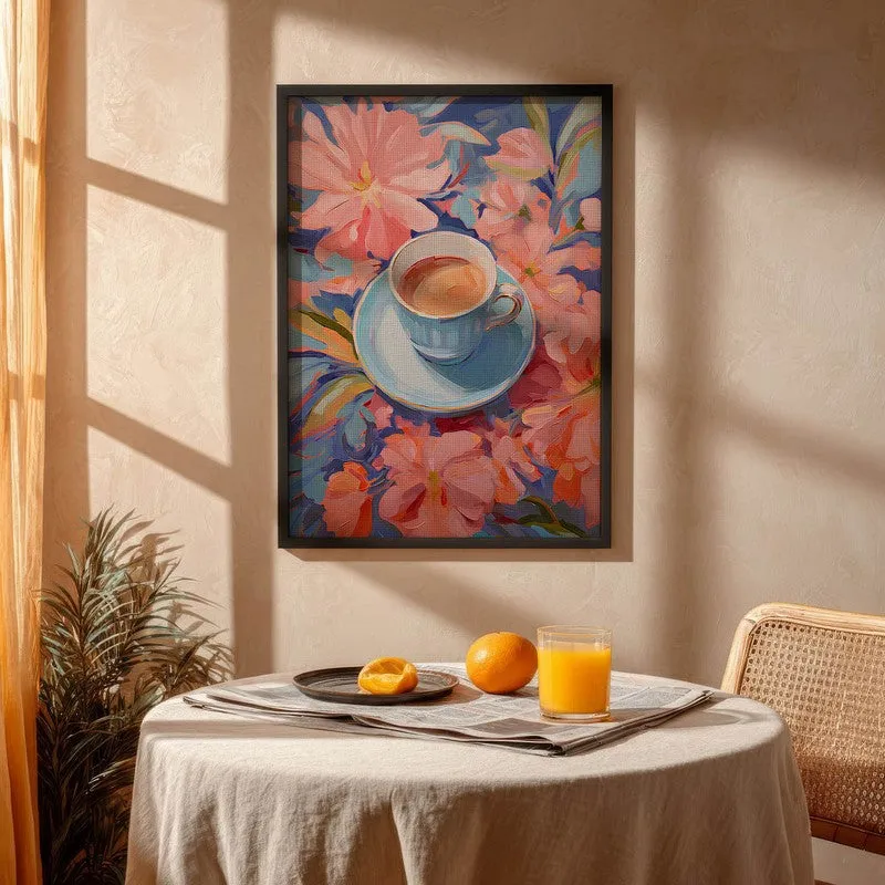 Floral Brewery Archival Canvas Wall Art - Black media 4