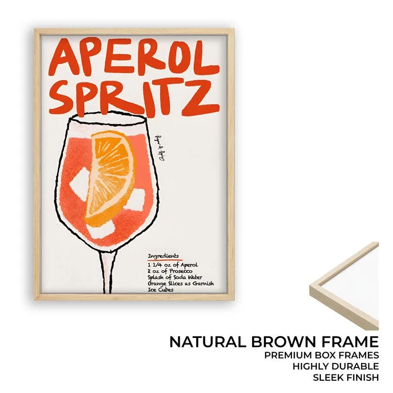 Aperol Spritz Archival Canvas Wall Art - Brown media 9