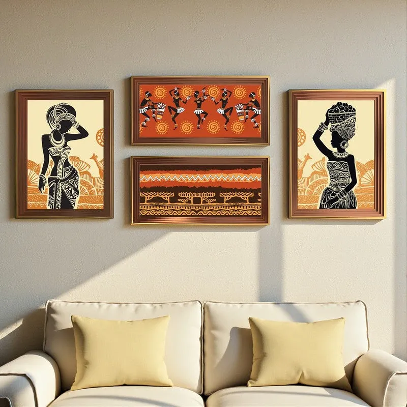 Tribal Trysta Wall Art - Set of Four media 1