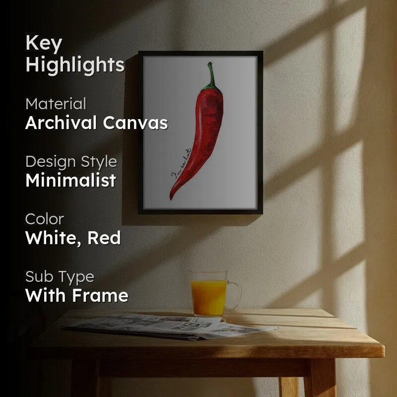 Scarlet Flame Archival Canvas Wall Art - Black media 2