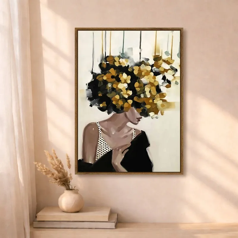 Chic Blossom Canvas Wall Art With Frame media 4