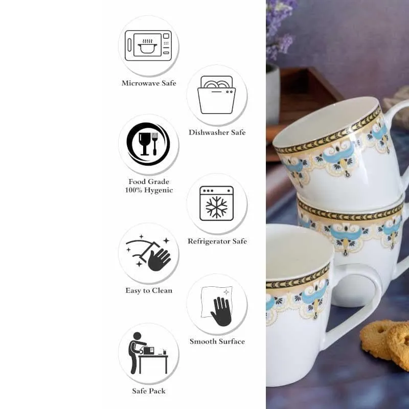 Sonaki Bone China Tea Cup (180 mL Each) - Set of Six media 6