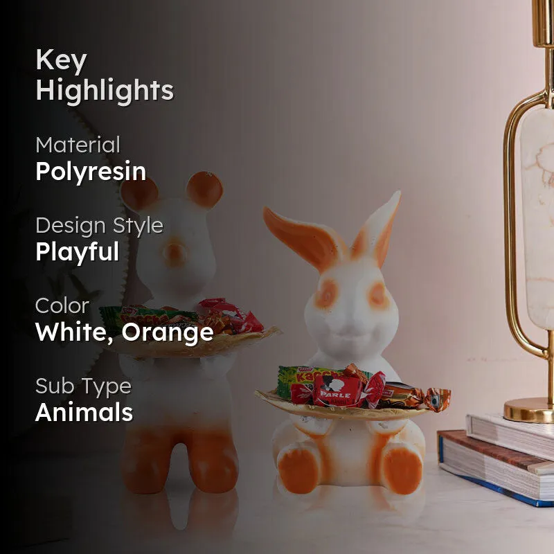 Hop & Squeak Painted Polyresin Showpiece - Set Of Two media 2