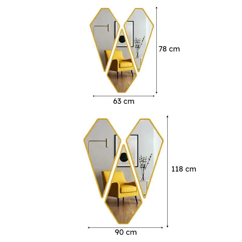 Diamond Reflections Wall Mirror - Set Of Three media 8
