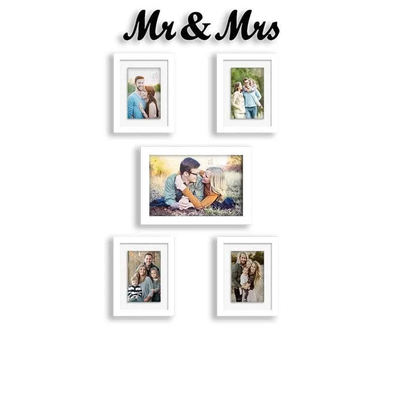 Mr & Mrs Photo Frame - Set Of Six media 3
