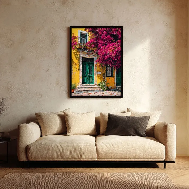 Blooming Wall Canvas Wall Painting - Black Frame media 1