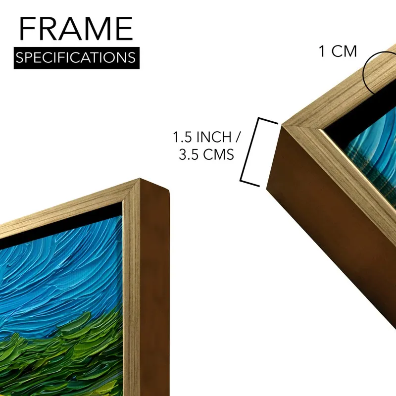 Moonlit Coast Canvas Wall Painting With Frame media 8