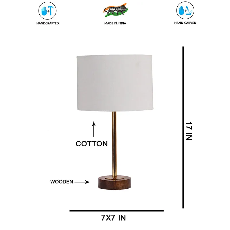 Cotin I Rodin Wooden Table Lamp - Grey,Gold,Brown media 7