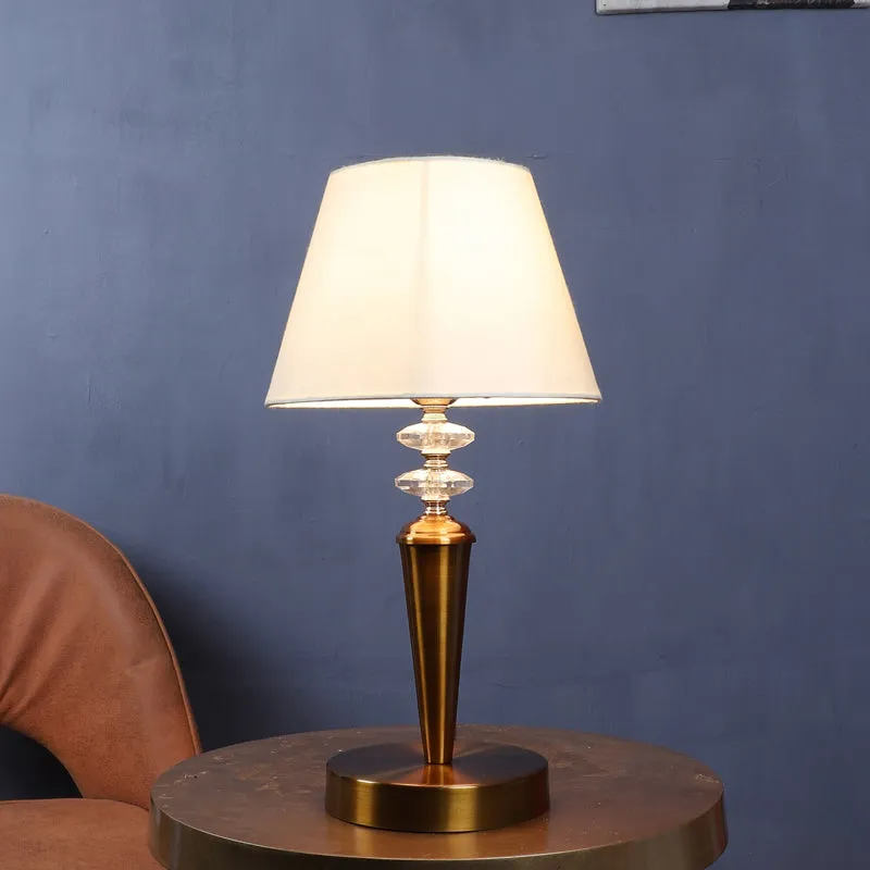 Cole Iron Table Lamp - White,Gold media 2