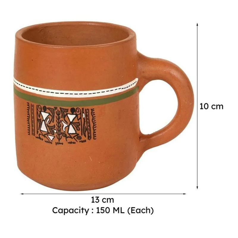 Ameya Terracotta Tea Cup (150 mL Each) - Set of Four media 8