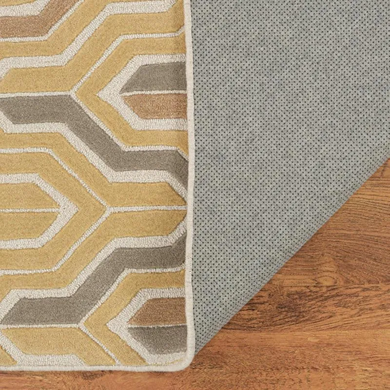Elpis Hand Tufted Geometric Wool & Nylon Carpet - Yellow media 5
