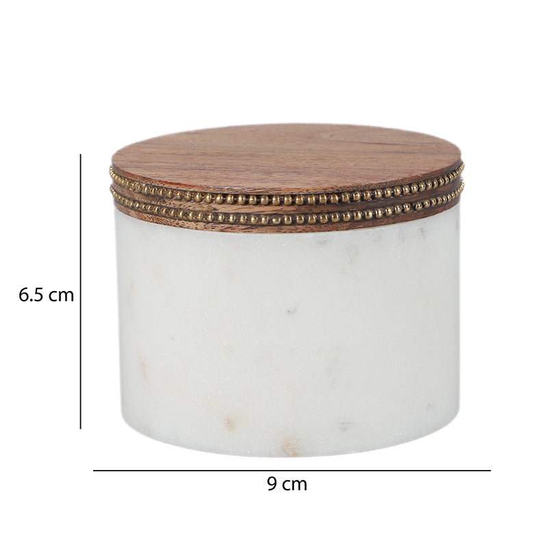 Marbliss Marble Storage Jar With Wood Lid - 100 ML media 6