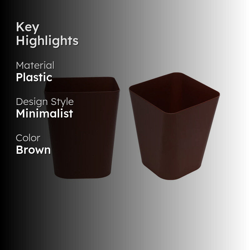 Neil Dust Bin (Brown) - Set Of Two media 2