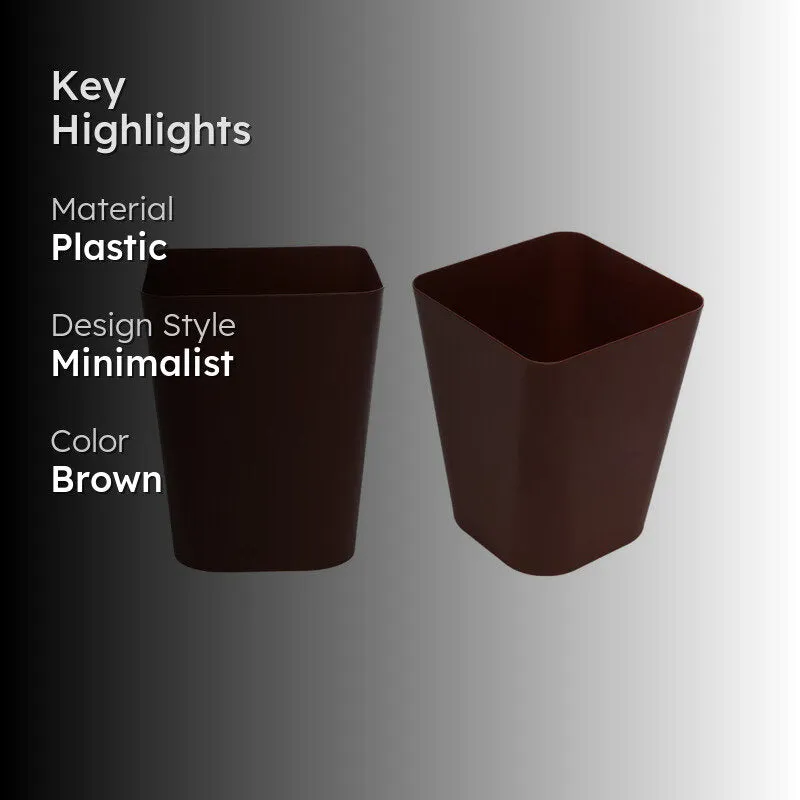 Neil Dust Bin (Brown) - Set Of Two media 2