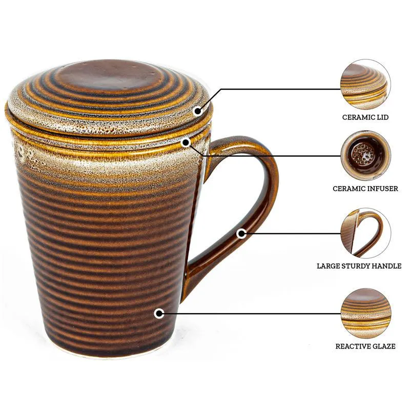 Vriksha Ceramic Mug With Infuser - 250 ML media 8