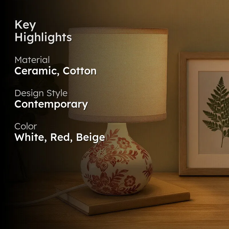 Valenshire Floral Ceramic Table Lamp media 2