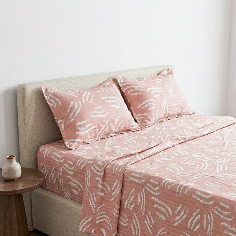 Autumn Bliss Cotton Bedsheet (Rust) - 200 TC media 3