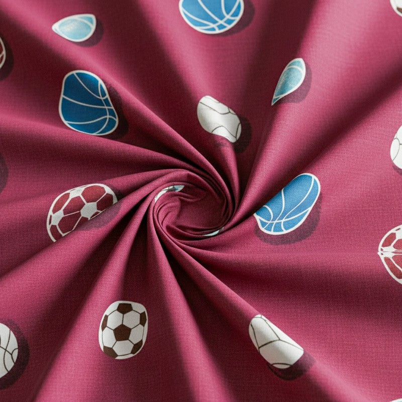 Baseball Dreams Kids Neon Print Cotton Bedsheet (Maroon) - 144 TC media 5