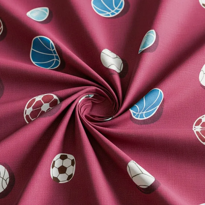 Baseball Dreams Kids Neon Print Cotton Bedsheet (Maroon) - 144 TC media 5