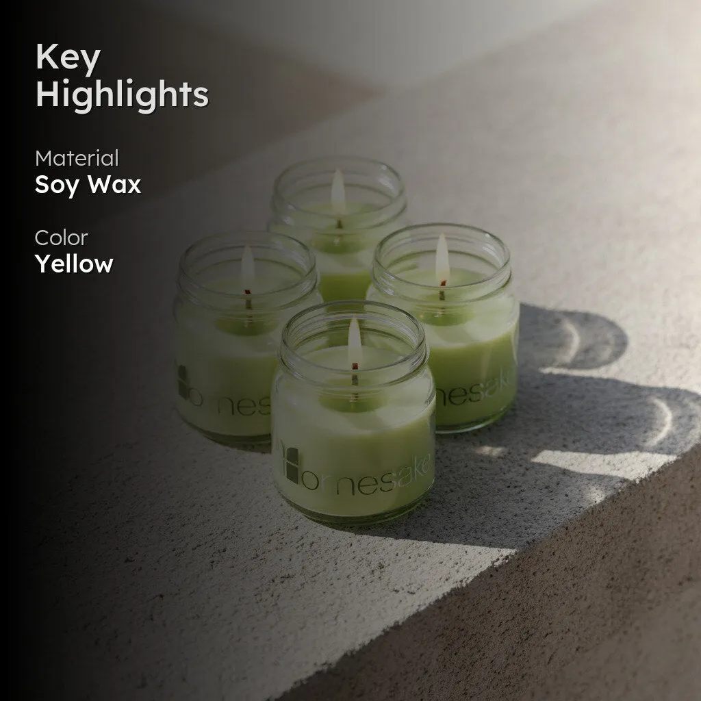 Cenote Scented Candle (Lemongrass/Yellow) - Set Of Four media 2
