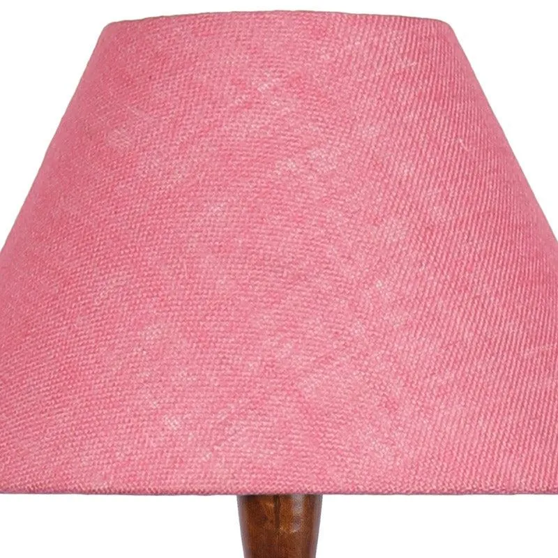 Hima Vintage Wooden Floor Lamp With Jute Shade - Pink media 6
