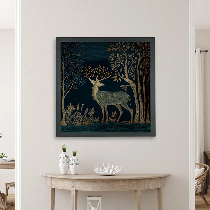 Stag Of Night Wall Art With Resin Frame media 4