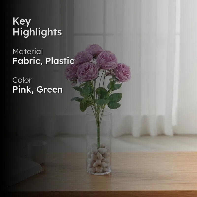 Petalisse Rose Fabric Artificial Flower - Pink media 2