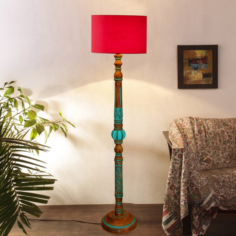 CylindraEdge Luxe Floor Lamp (Red)
