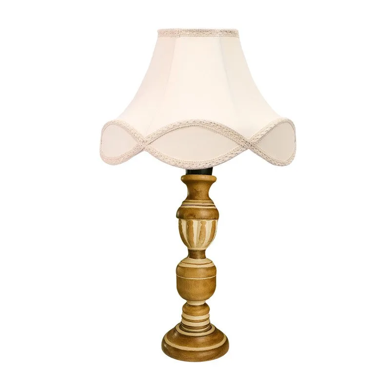 Zenrae Prya Wooden Table Lamp - White media 5