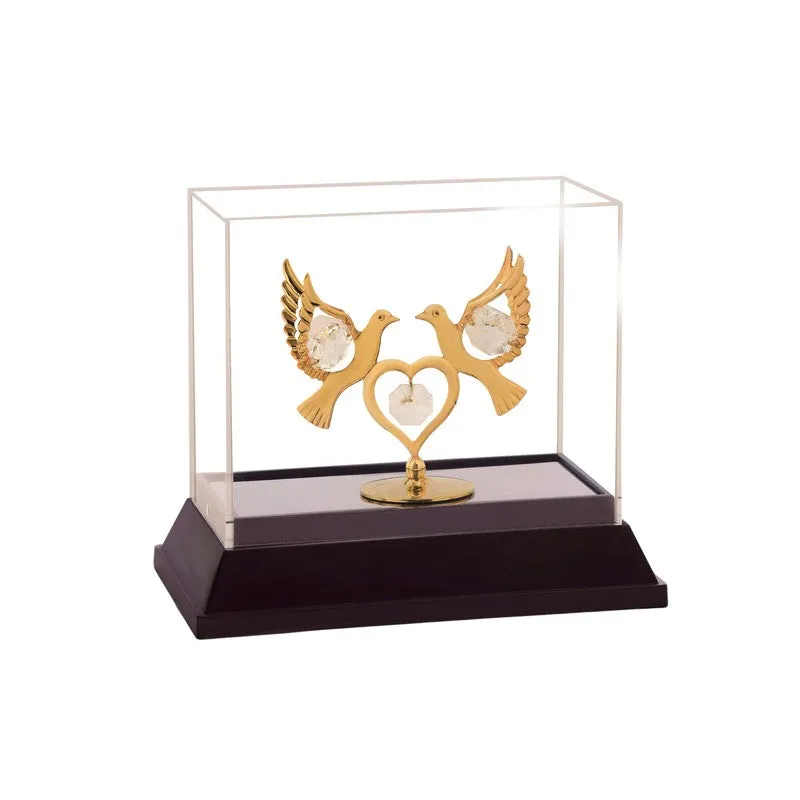 Love Dove 24K Gold Plated Mild Steel Showpiece media 4