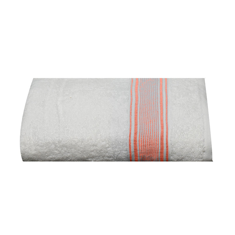 Micro Cotton LuxeDry Comfort Bath Towel - White & Red media 5