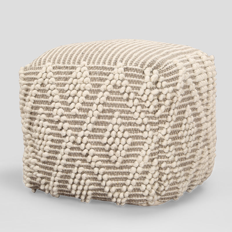 Neutral Knot Macrame Pouffe media 4