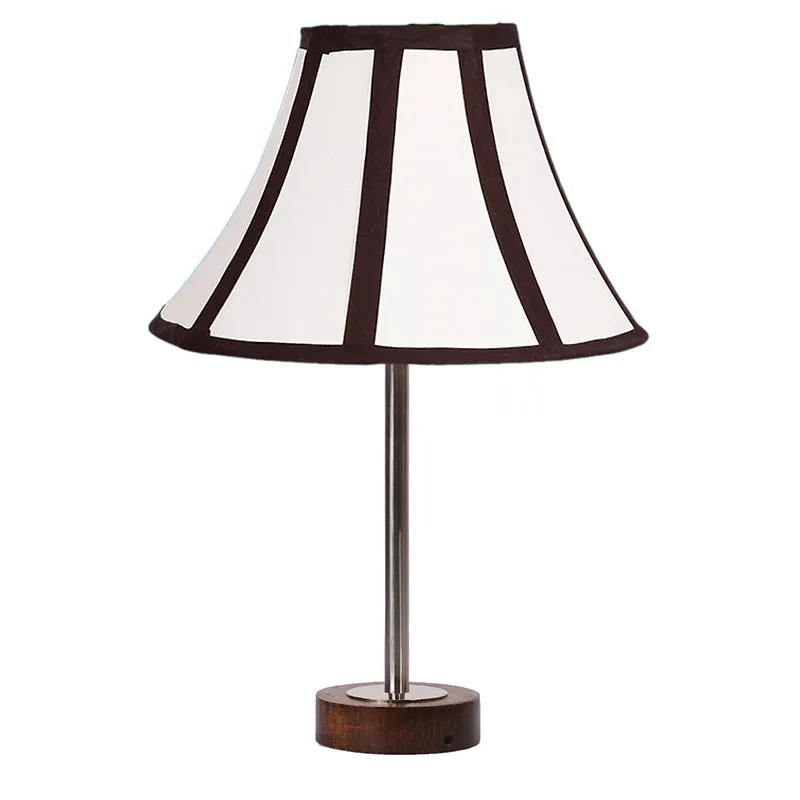 Stripra Rodin Wooden Table Lamp - White,Silver,Brown media 4