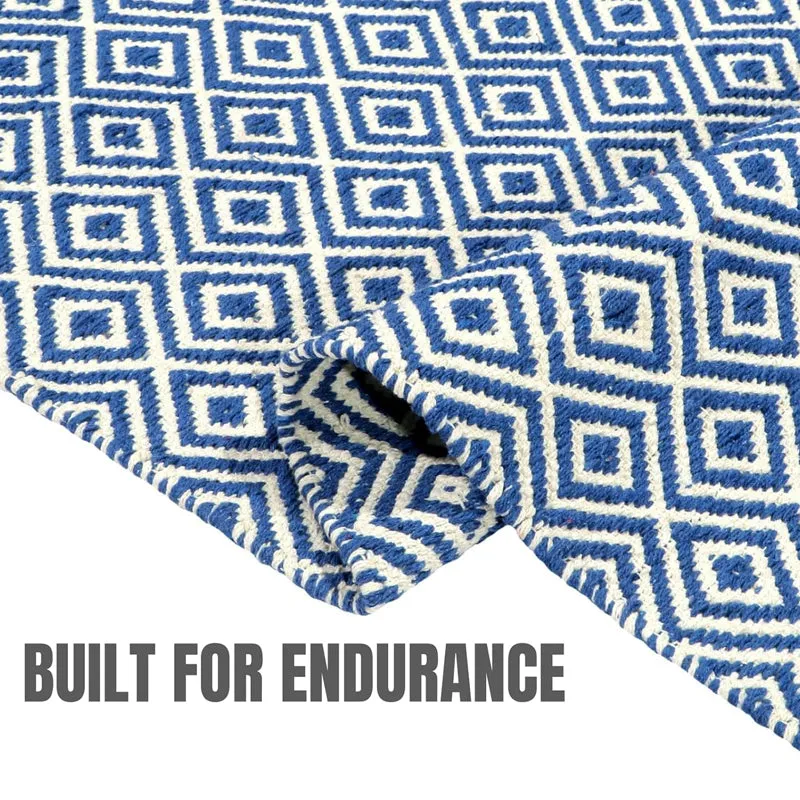 Earthica Cotton Runner Rug - Dark Blue media 6