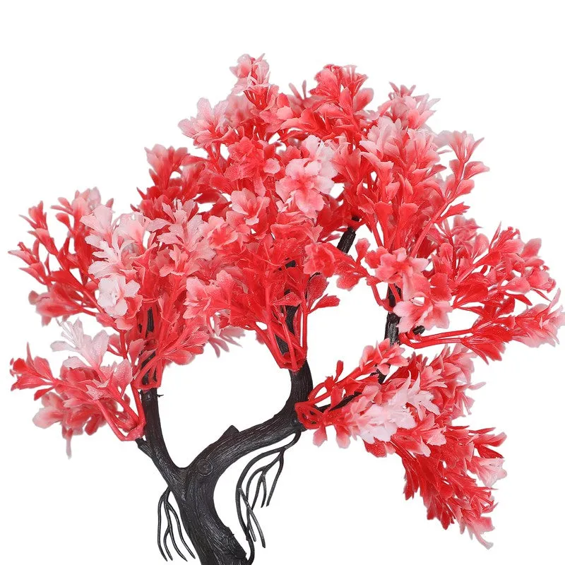 Bonsai Tree with Pot (Pink,Red) - Set Of Two media 2