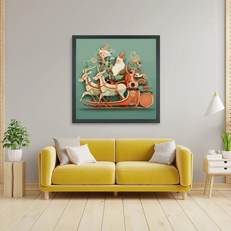 Christmas Sleigh Canvas Wall Art media 4
